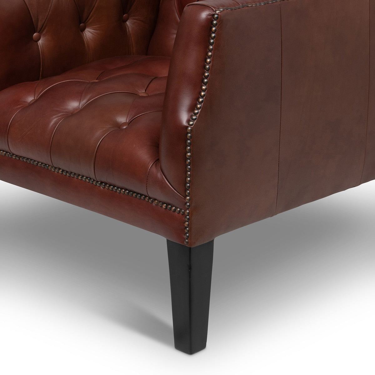 Mahogany Leather Library Chair | Luxurious Classic Seating