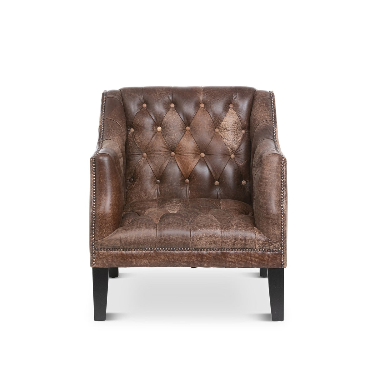 Brent Tufted Leather Club Chair | Luxurious Tufted Leather Seating