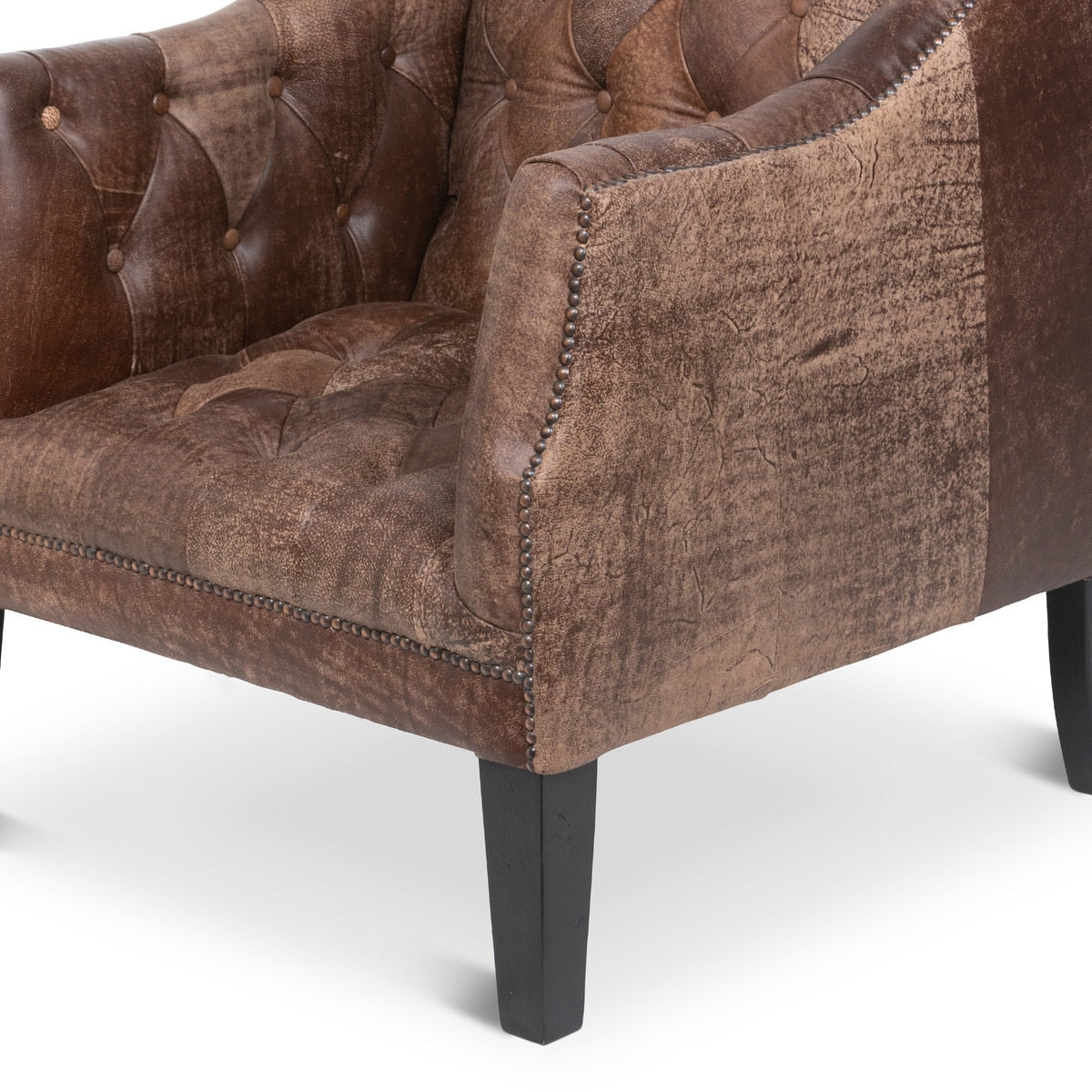 Brent Tufted Leather Club Chair | Luxurious Tufted Leather Seating