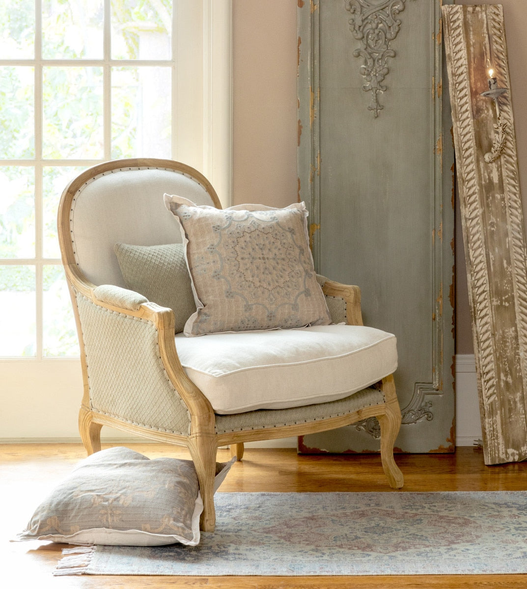 Upholstered Salon Chair | Luxurious Accent Seating for Living Spaces