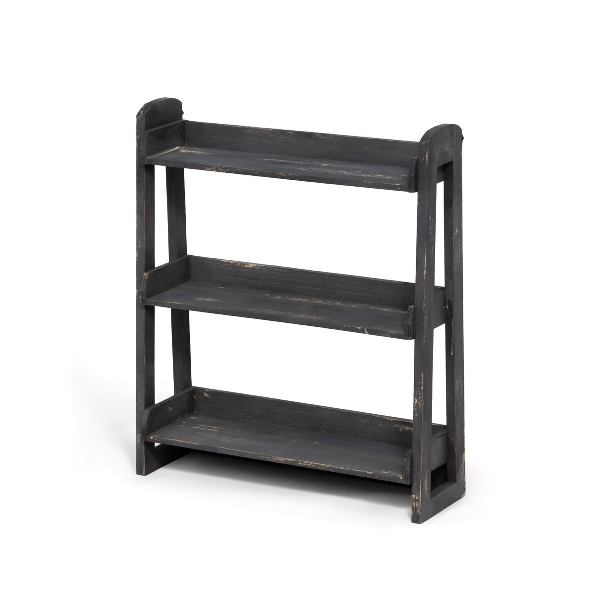 Wooden Herb Rack | Black Rustic Wall-Mounted Storage