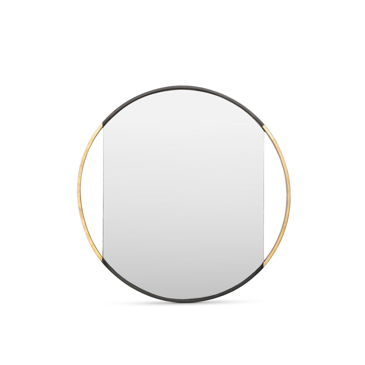 Clark Round Geo Mirror | Antique Gold Decorative Wall Accent, 2 Sizes