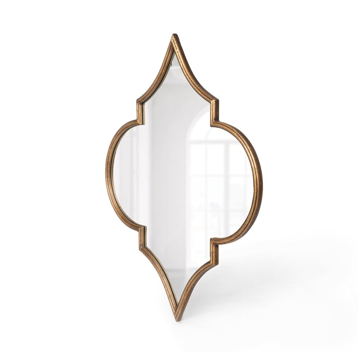 Ogee Mirror | Distressed Gold Decorative Wall Mirror, 2 Sizes Available