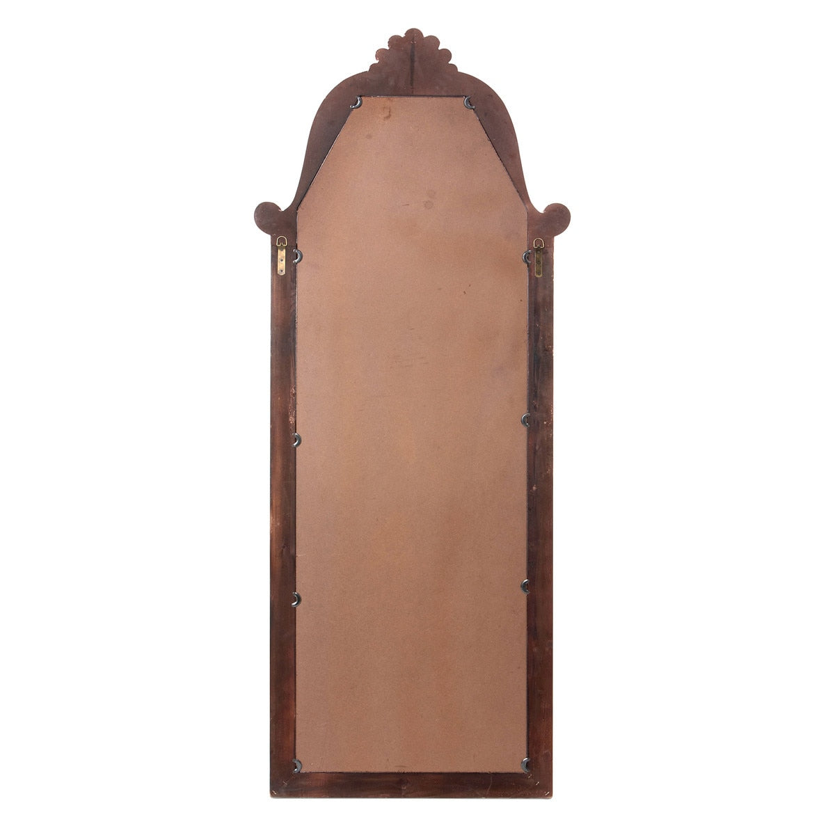 Vestibule Carved Wood Mirror | Antique White & Blue Décor