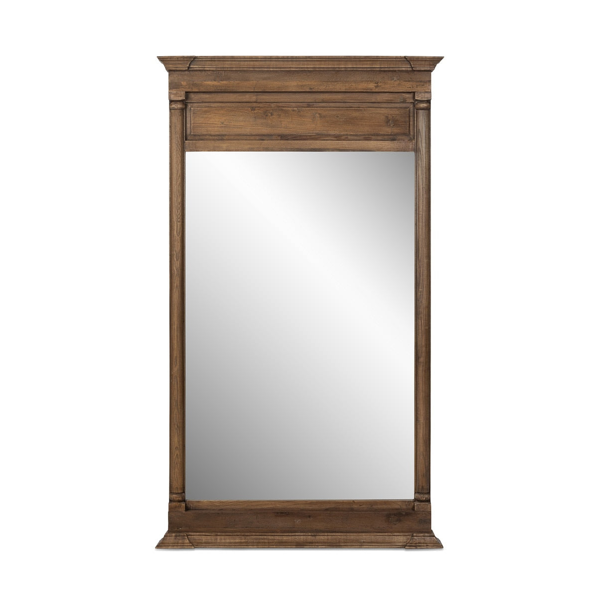 Old Elm Wood Mirror | Large Rustic Wall Accent with Natural Finish