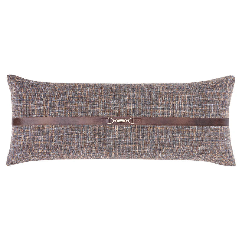 Tweed Buckle Detailed Lumbar Pillow