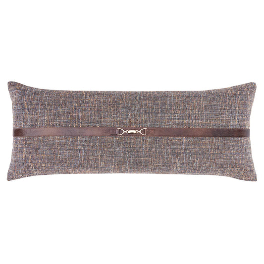 Tweed Buckle Detailed Lumbar Pillow