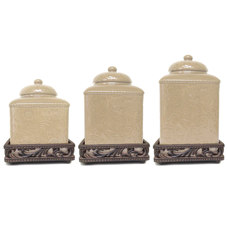 Savannah Canister & Base Set - 3