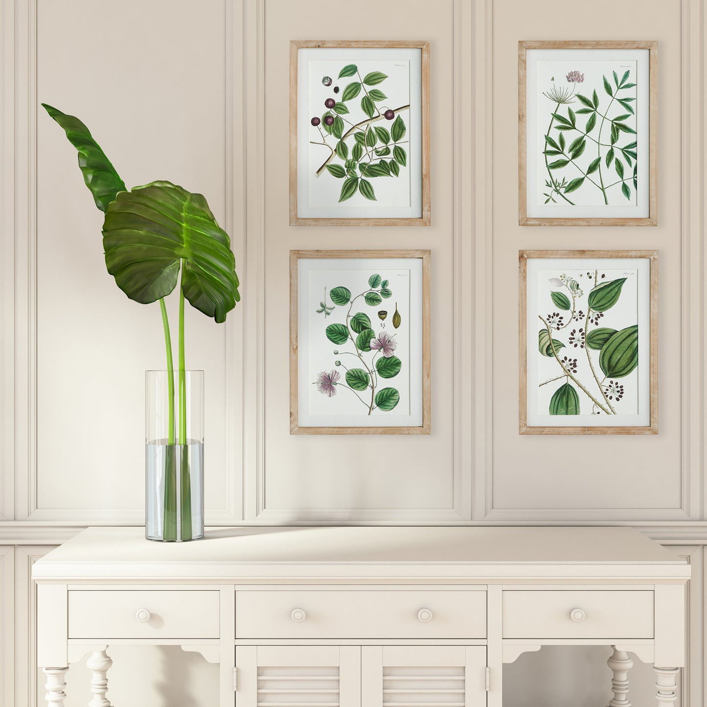 VERDANT BRANCH PRINTS, SET OF 4