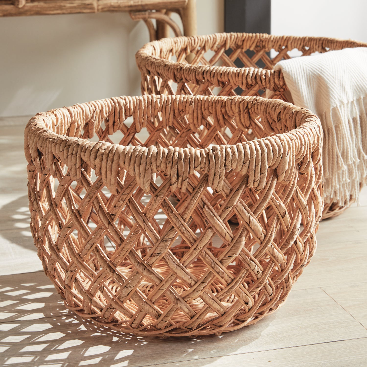 Emlyn Rattan Basket Set