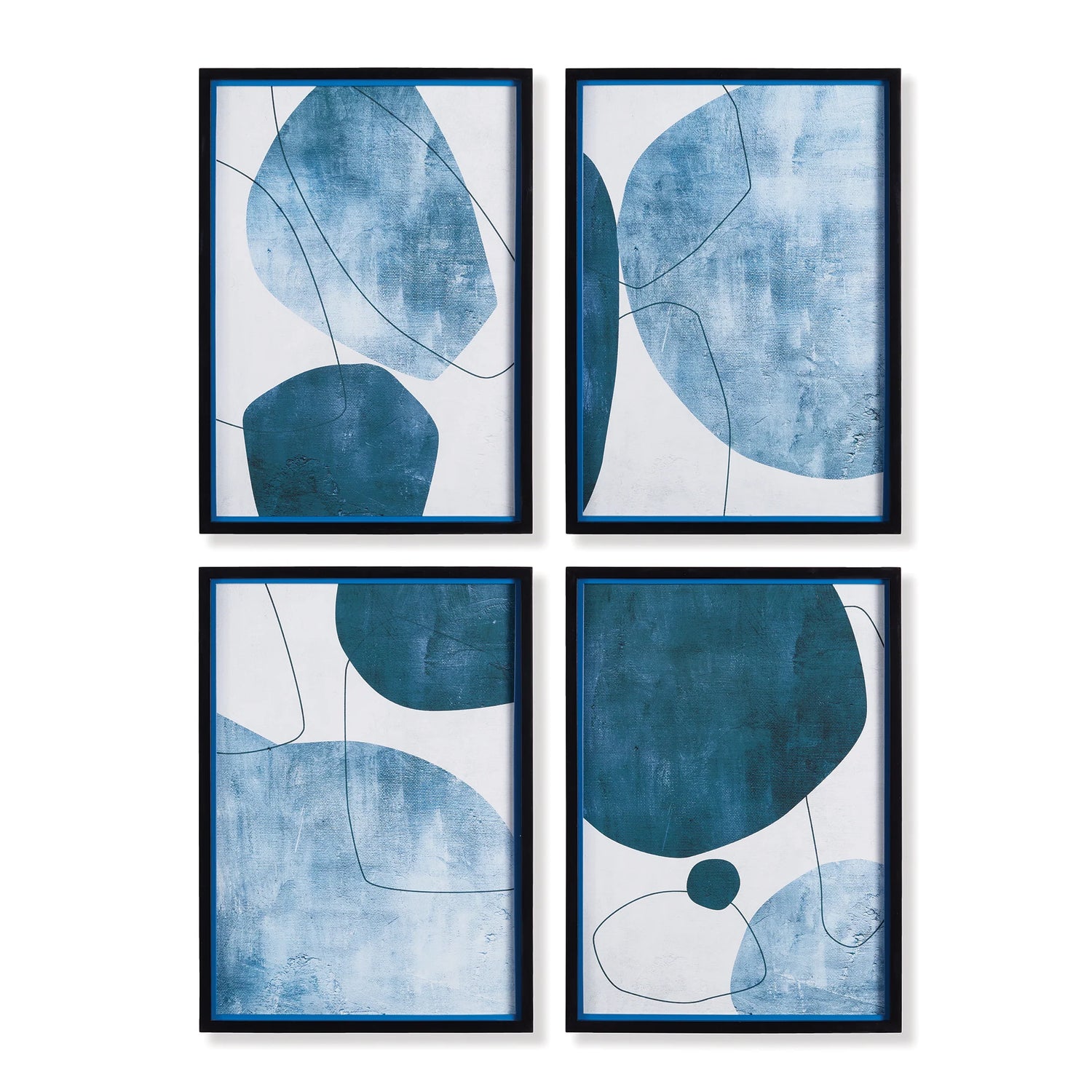 ABSTRACT ECLIPTIC PRINTS, SET OF 4