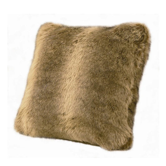 Faux Wolf Fur Oversized Throw Pillow