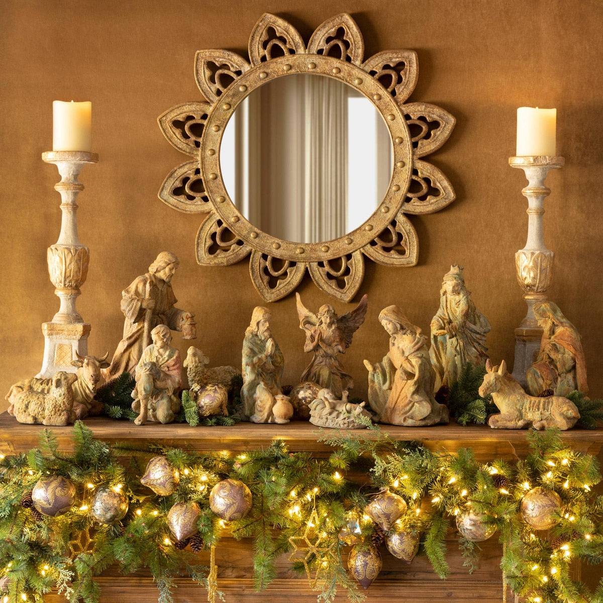 Classic Nativity Set of 12 | Elegant Christmas Décor – Park Hill Collection