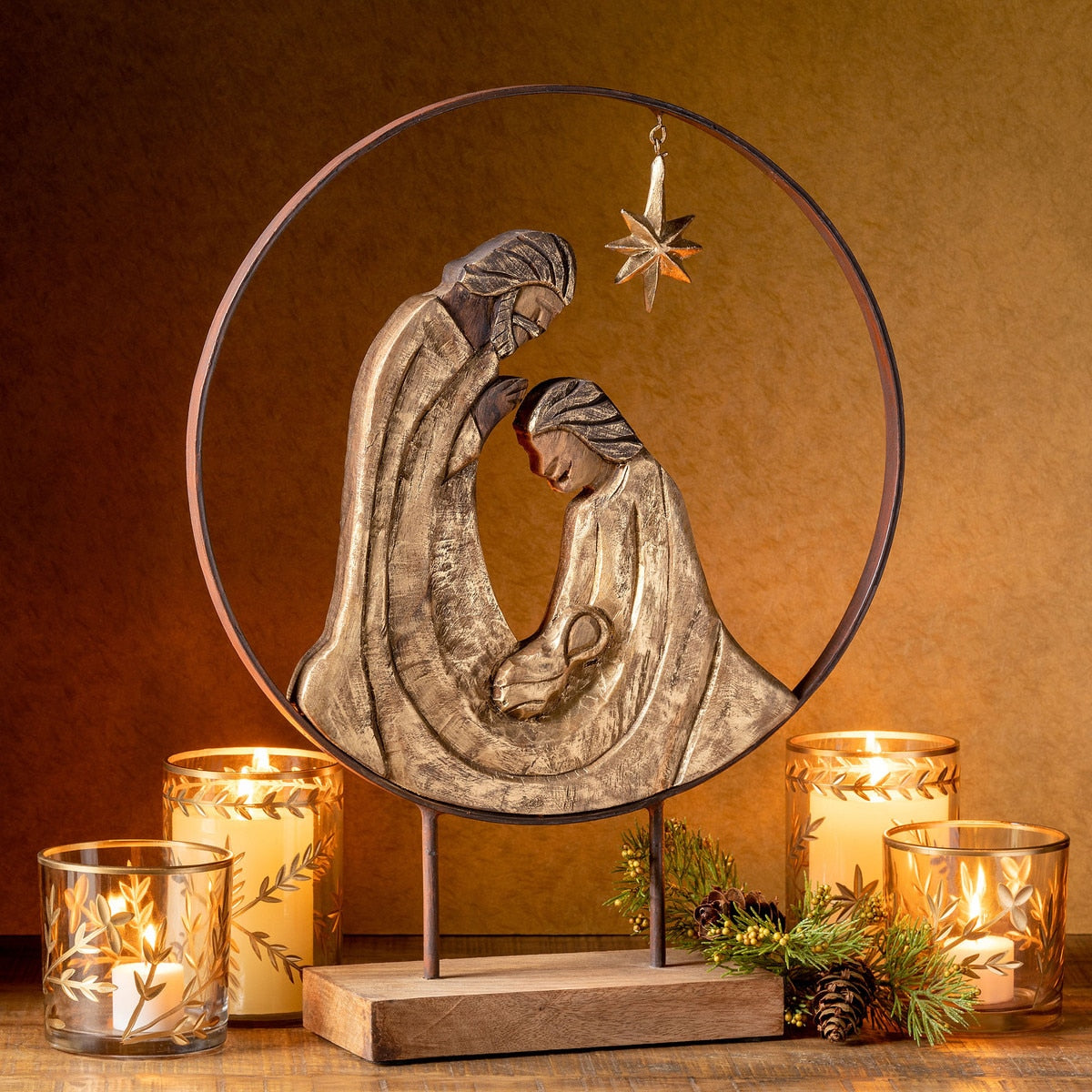 Star of Bethlehem Holy Family | Rustic Nativity Décor – Park Hill Collection