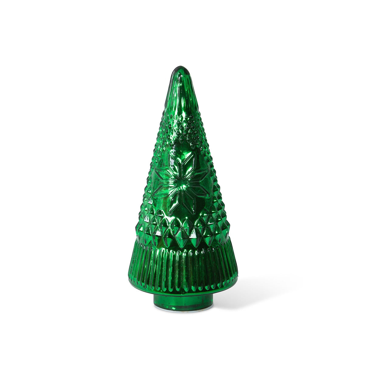 Festive Green Glass Christmas Tree 12” | Vibrant Holiday Décor Accent