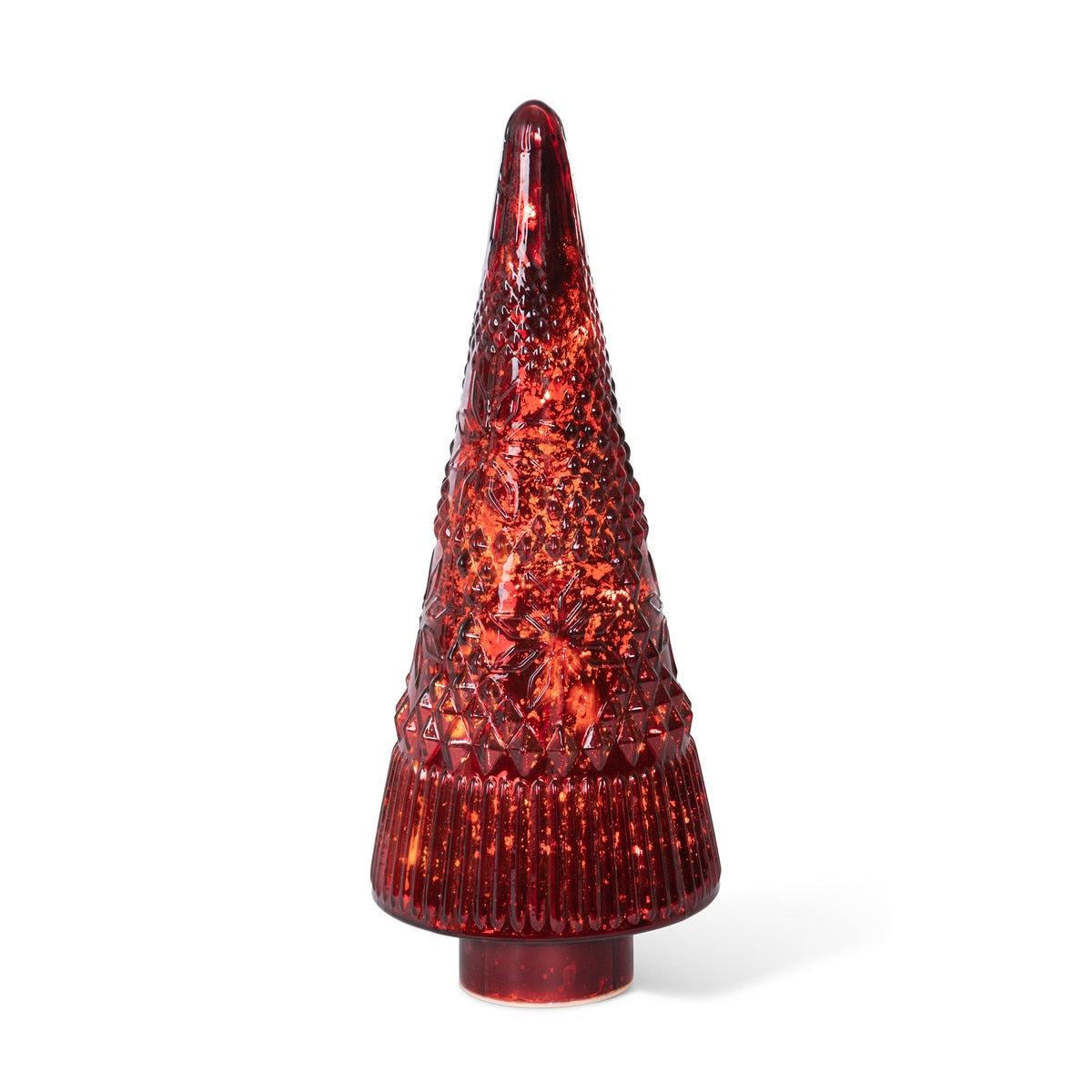 Festive Red Glass Christmas Tree 18” | Elegant Holiday Décor