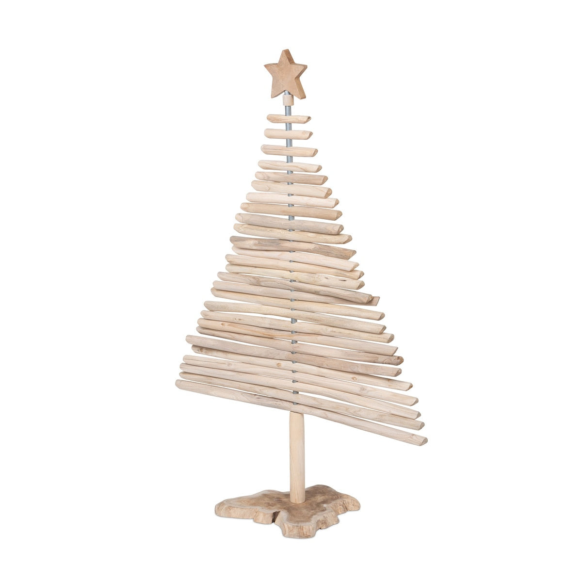 Rustic Teak Wood Christmas Tree | Natural Holiday Décor