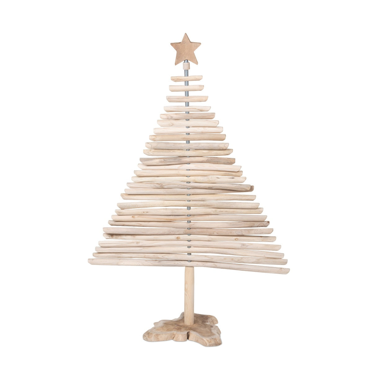 Rustic Teak Wood Christmas Tree | Natural Holiday Décor