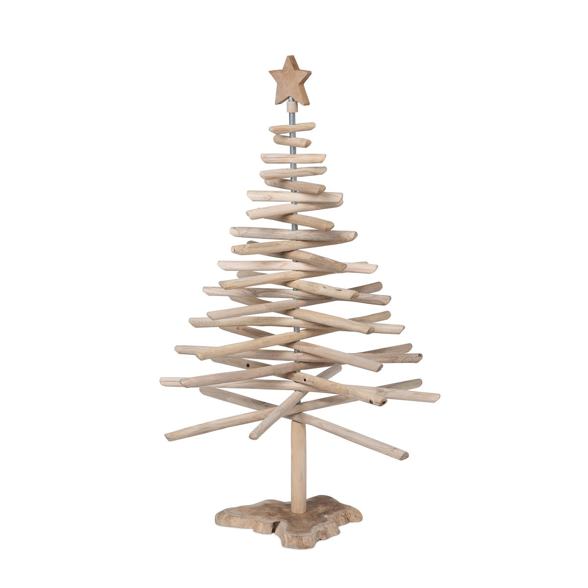 Rustic Teak Wood Christmas Tree | Natural Holiday Décor