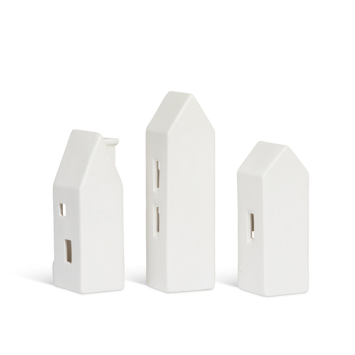 Ceramic LED Lighted Townhouses | Festive Holiday Décor