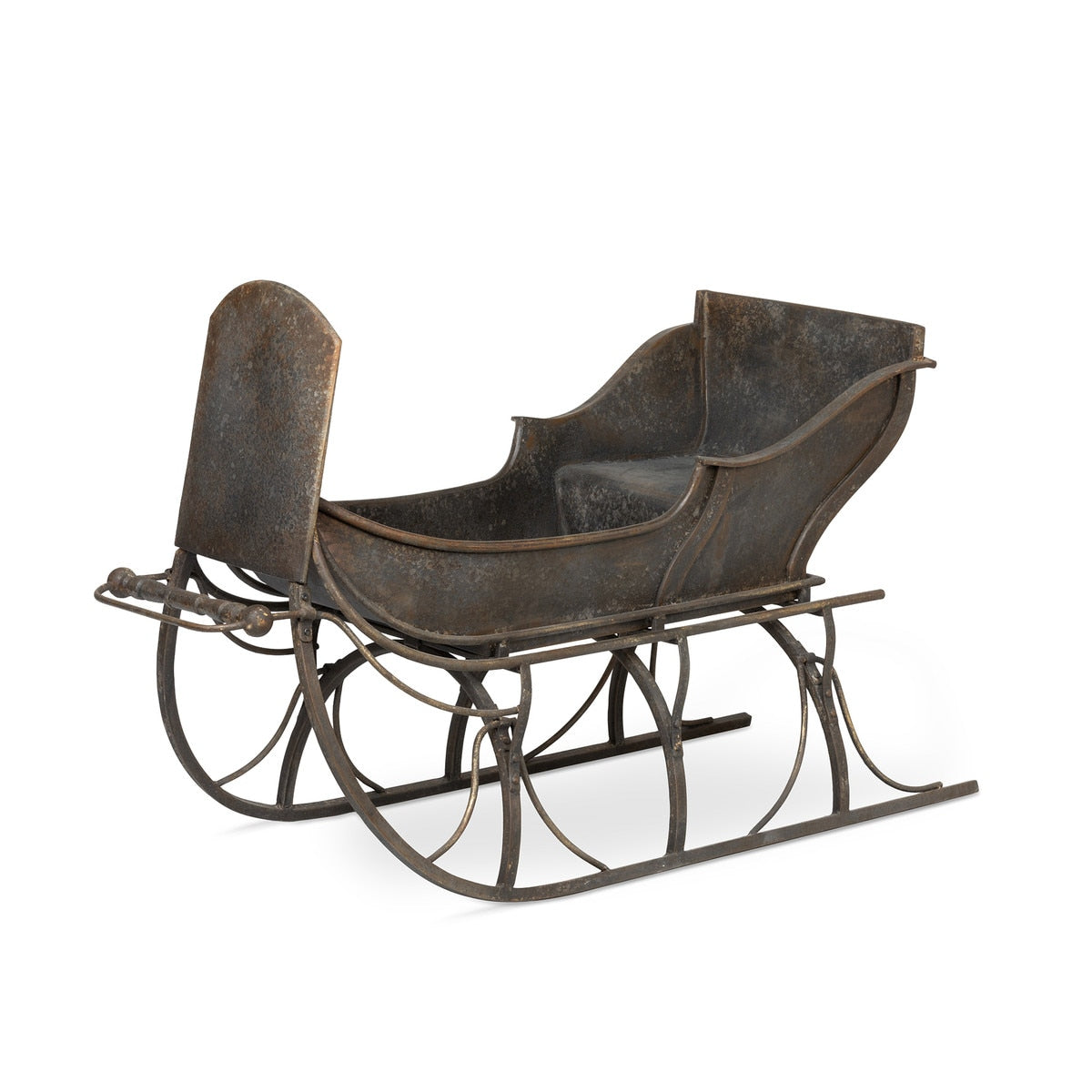 Antique Iron Cutter Sleigh | Rustic Grey Holiday Décor