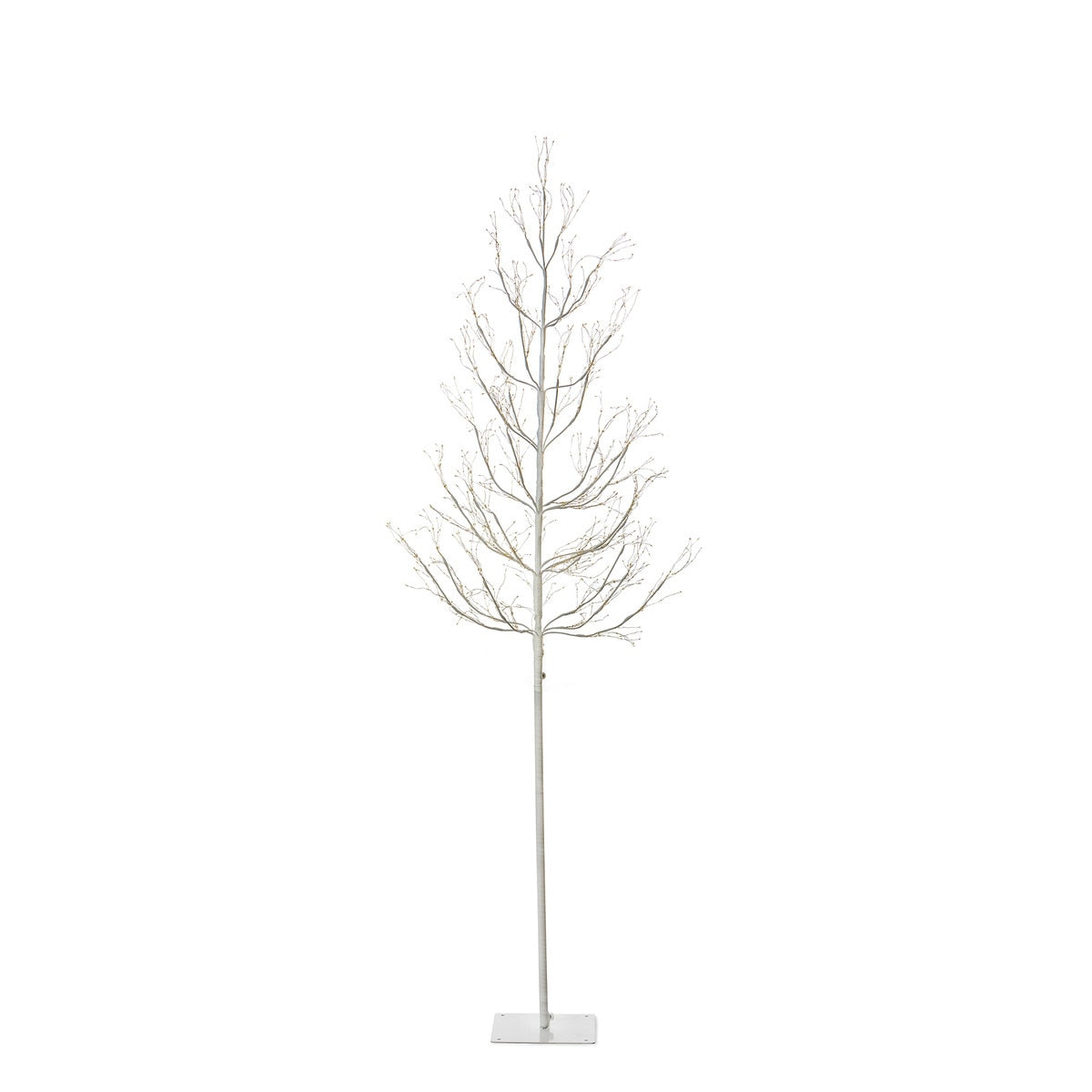 Winter White Adjustable Height LED Lighted Tree 5-6’ | Modern Holiday Décor