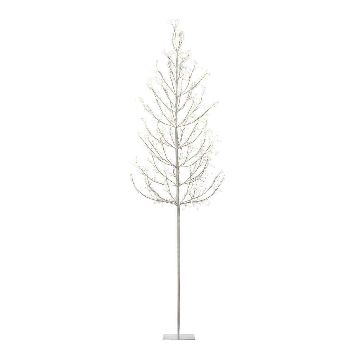 Winter White Adjustable Height LED Lighted Tree 7-8’ | Elegant Holiday Décor