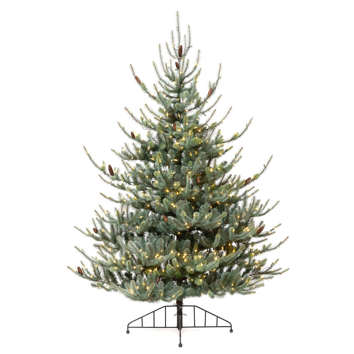 Park Hill Blue Spruce Half Tree | Space-Saving Holiday Tree with Lights