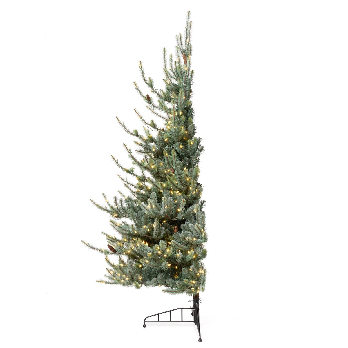 Park Hill Blue Spruce Half Tree | Space-Saving Holiday Tree with Lights