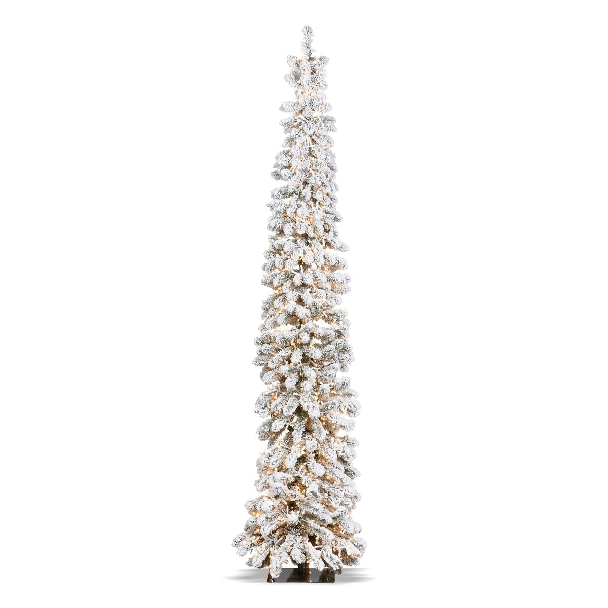 Snowy Alpine Tree 7.5 Ft | Rustic Snow-Dusted Holiday Tree