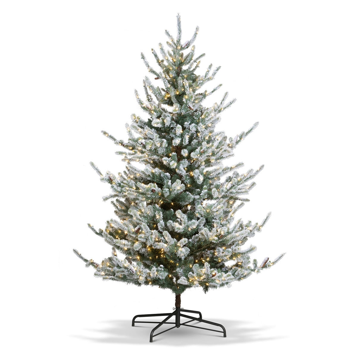 Park Hill Flocked Blue Spruce Tree 9' | Elegant Snow-Kissed Holiday Tree