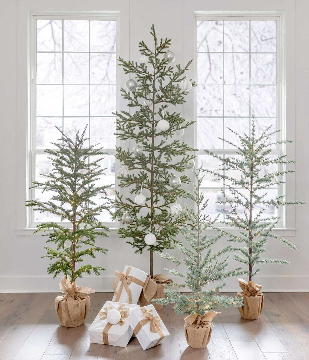 Weeping Deodar Cedar Tree with Micro Lights 60” | Elegant Holiday Décor