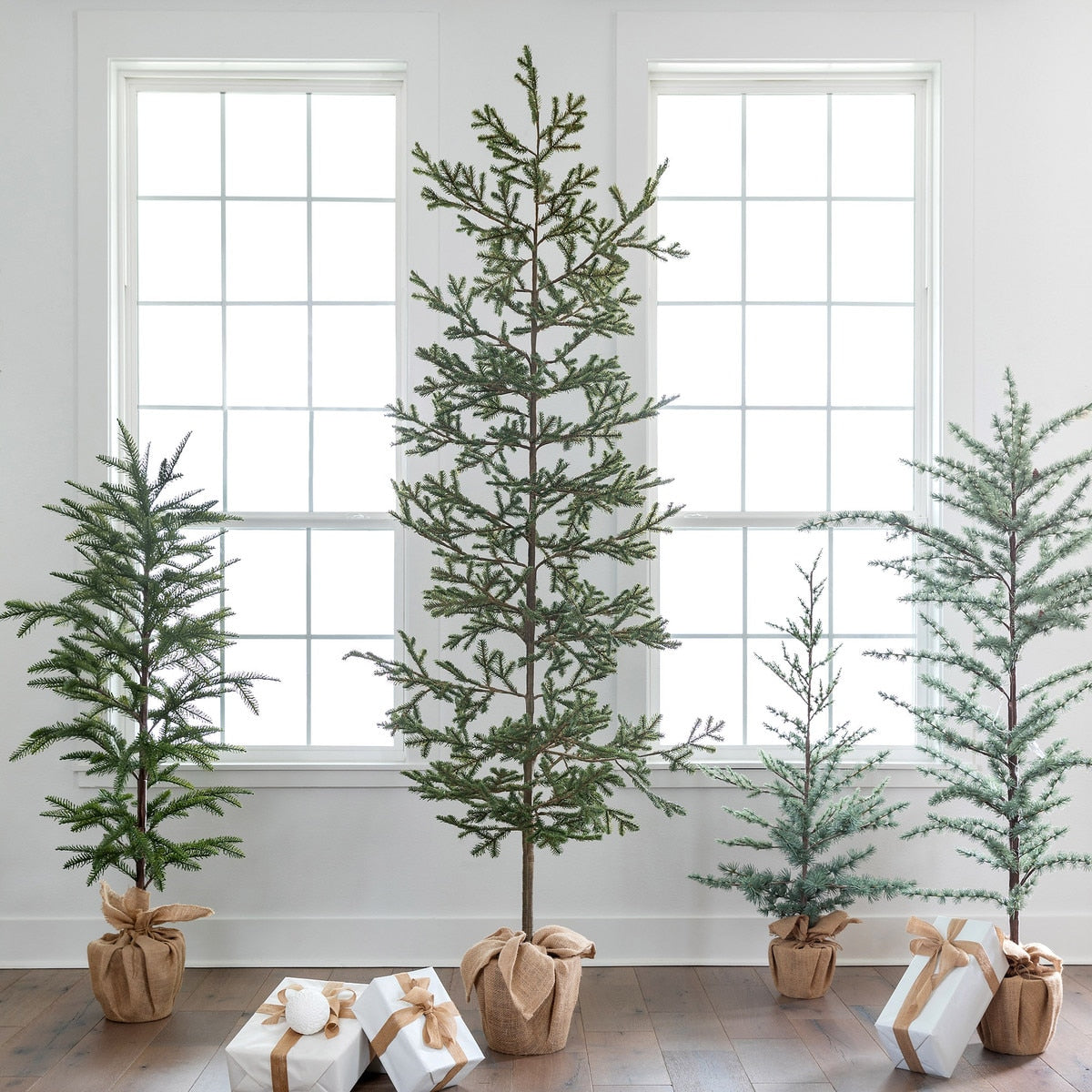 Noble Fir Front Porch Tree in Burlap Bag 90” | Rustic Holiday Décor