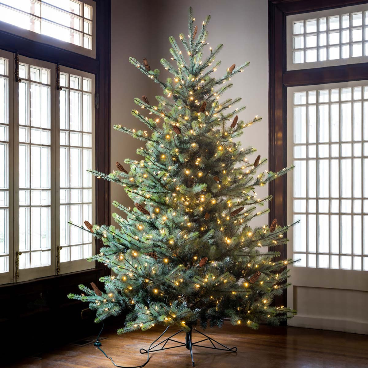 7.5' Blue Spruce LED Tree | Clear & Multi-Option Lights – Holiday Décor