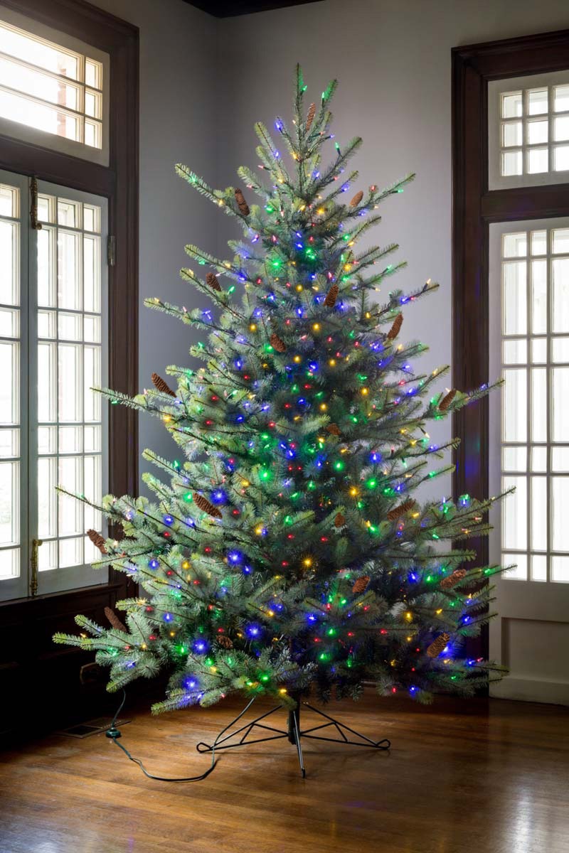 7.5' Blue Spruce LED Tree | Clear & Multi-Option Lights – Holiday Décor