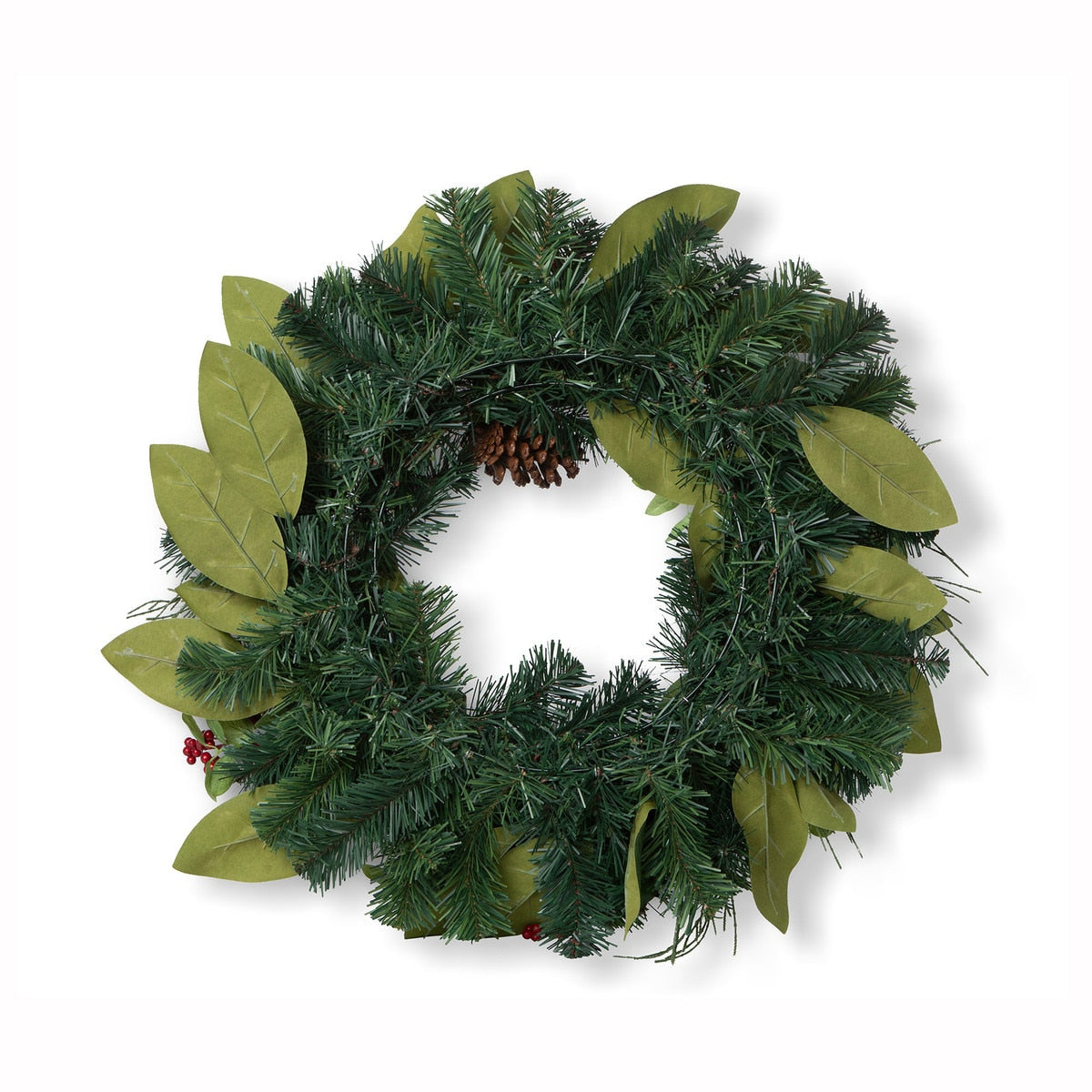 Magnolia Leaf and Winter Foliage Wreath | Elegant Holiday Wreath