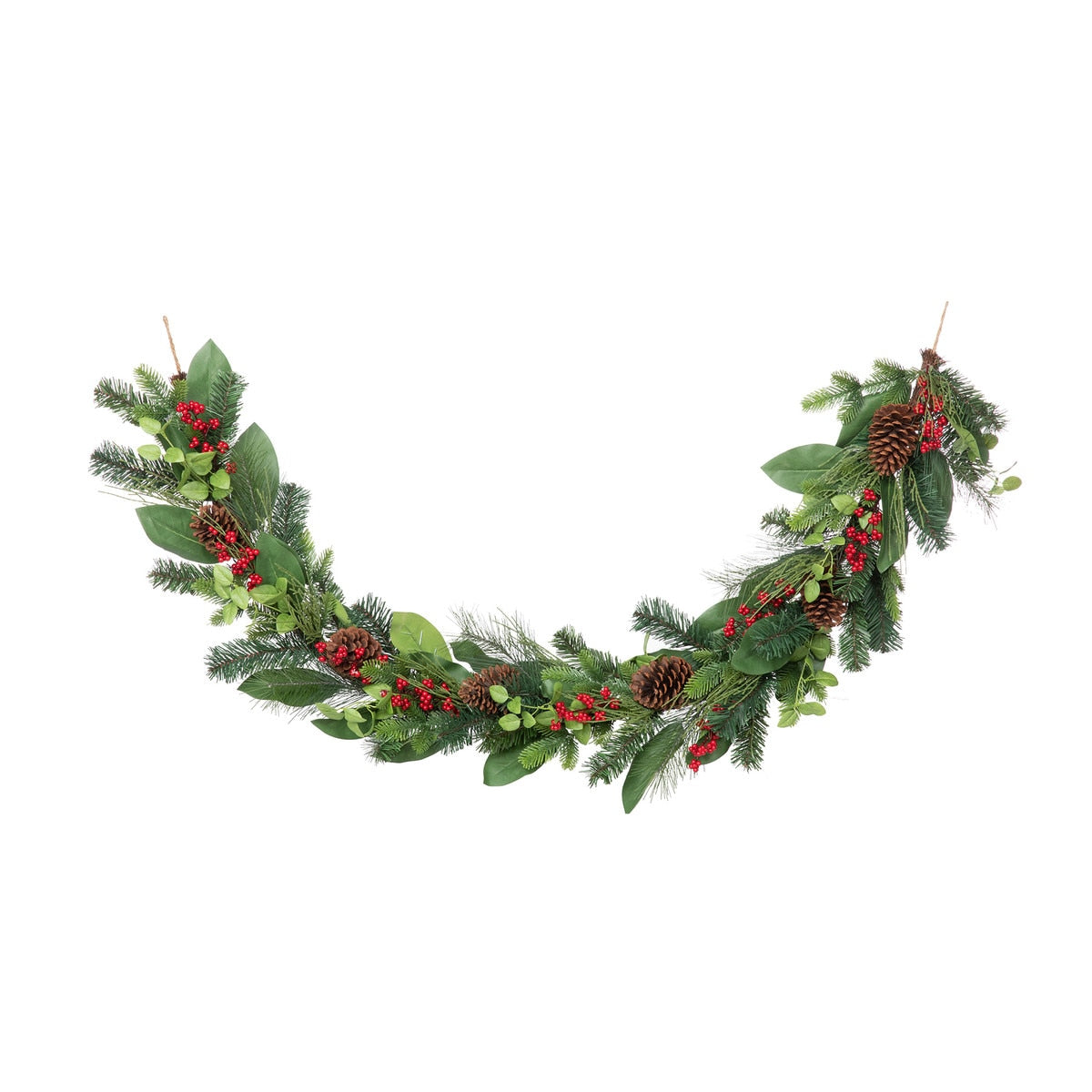 Magnolia Leaf and Winter Foliage Garland Set of 2| Elegant Holiday Garland