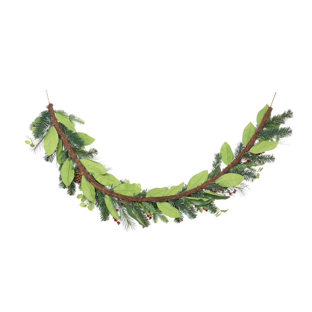 Magnolia Leaf and Winter Foliage Garland Set of 2| Elegant Holiday Garland