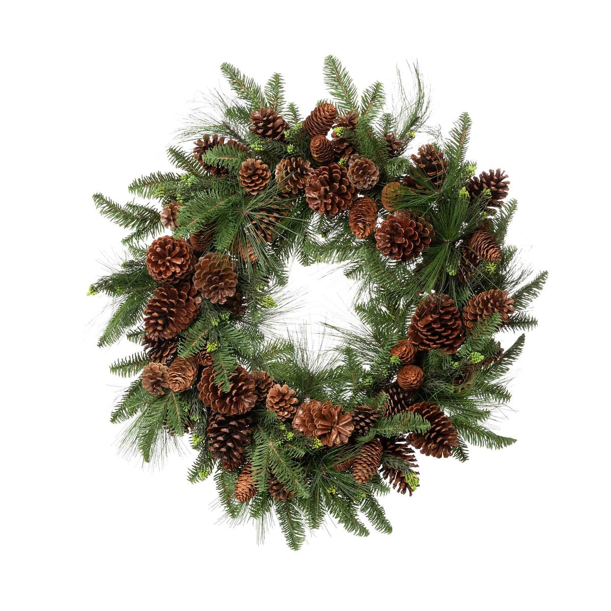 Mixed Pine and Pine Cone Wreath | Rustic Holiday Wreath Décor