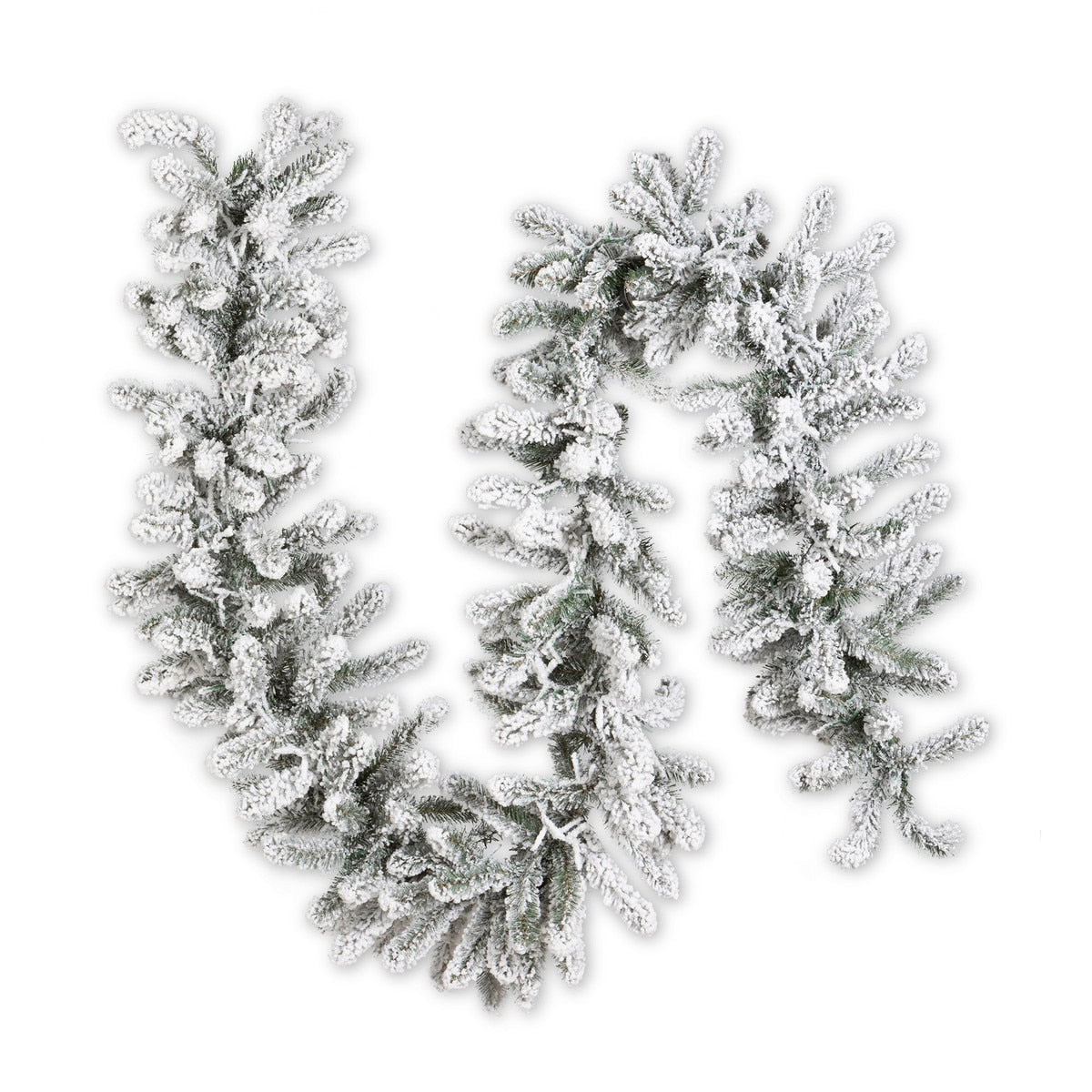 Snowy Alpine Garland 9 Ft | Elegant Snow-Dusted Holiday Garland