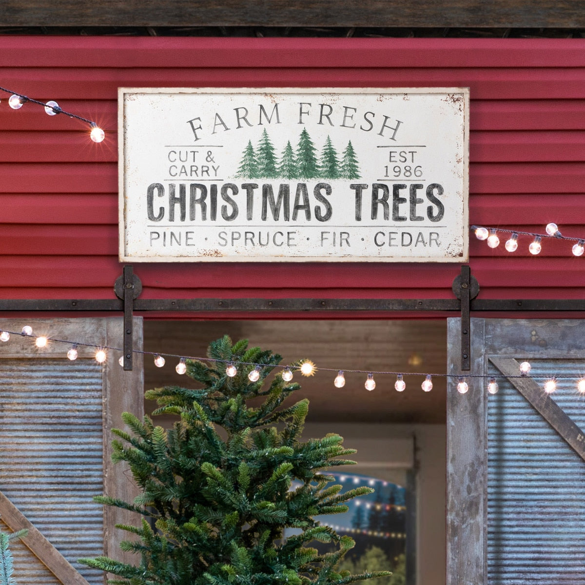 Christmas Tree Farm Iron Plaque | Vintage Farmhouse Holiday Décor – Park Hill