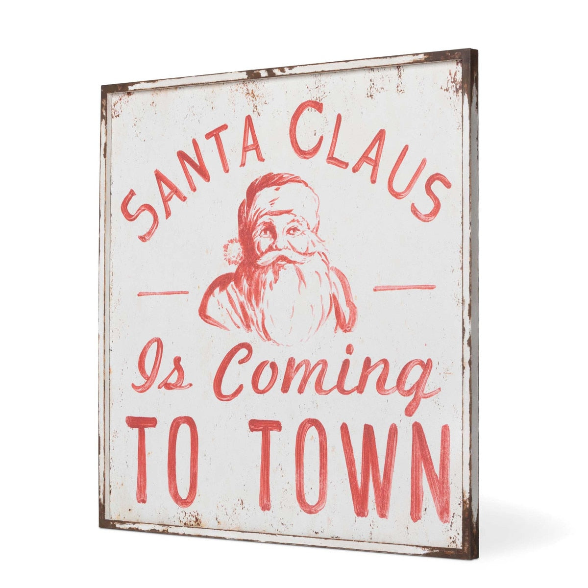 Santa Claus Square Iron Plaque | Vintage Christmas Wall Décor - Park Hill