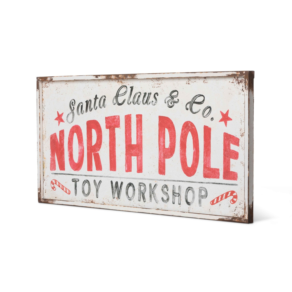 Toy Workshop Iron Plaque | Vintage Holiday Wall Décor