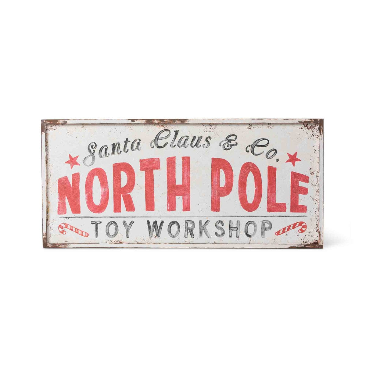 Toy Workshop Iron Plaque | Vintage Holiday Wall Décor