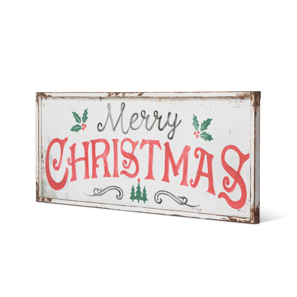 Merry Christmas Iron Plaque | Rustic Holiday Wall Décor – Park Hill