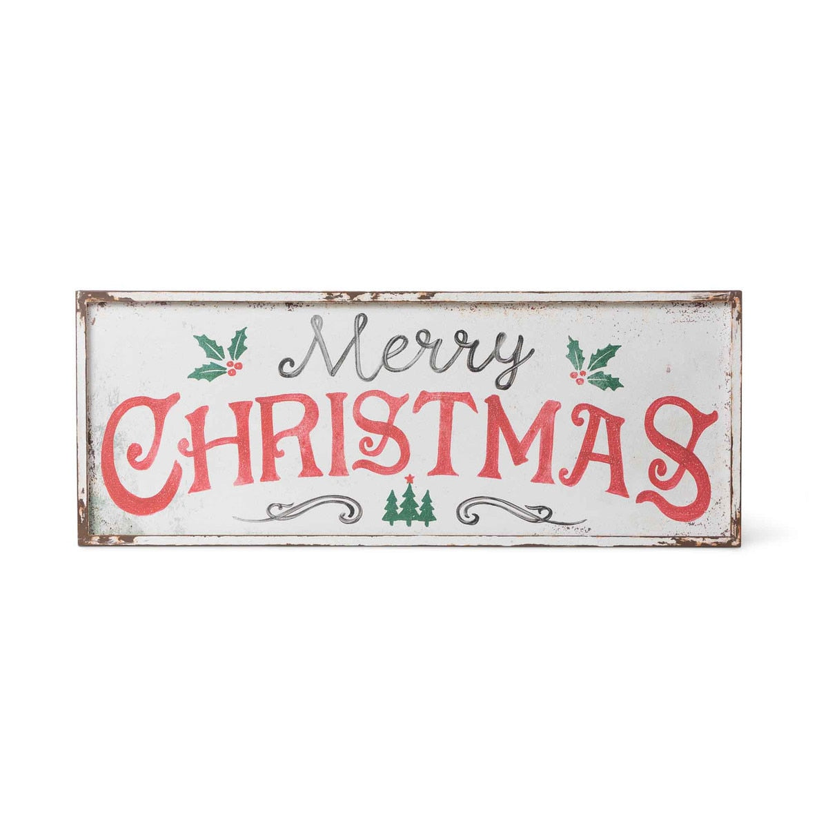 Merry Christmas Iron Plaque | Rustic Holiday Wall Décor – Park Hill