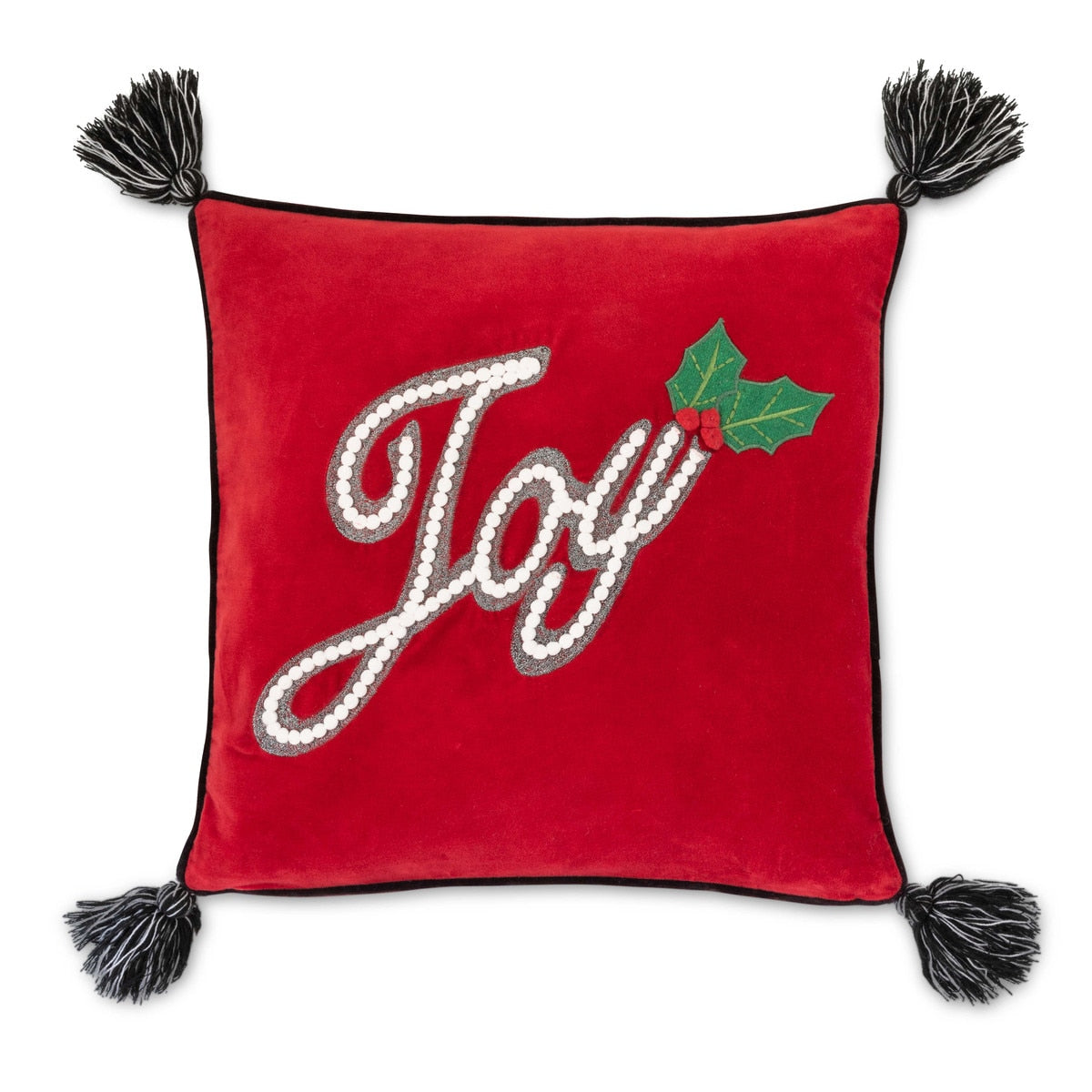 Holly Joy Velvet Pillow | Elegant Holiday Accent – Park Hill Collection