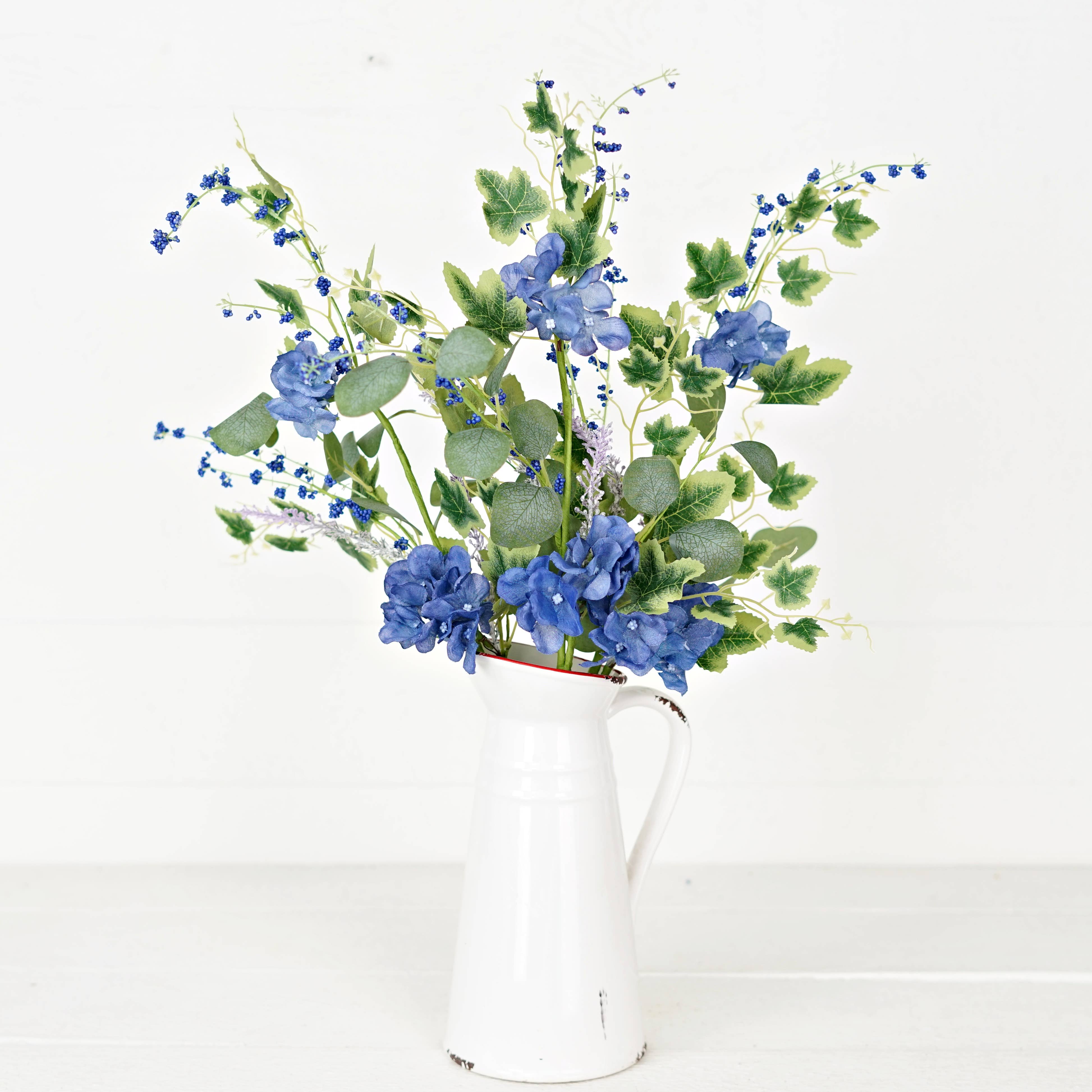 35625-24in Spray-Blue Hydrangea Garden