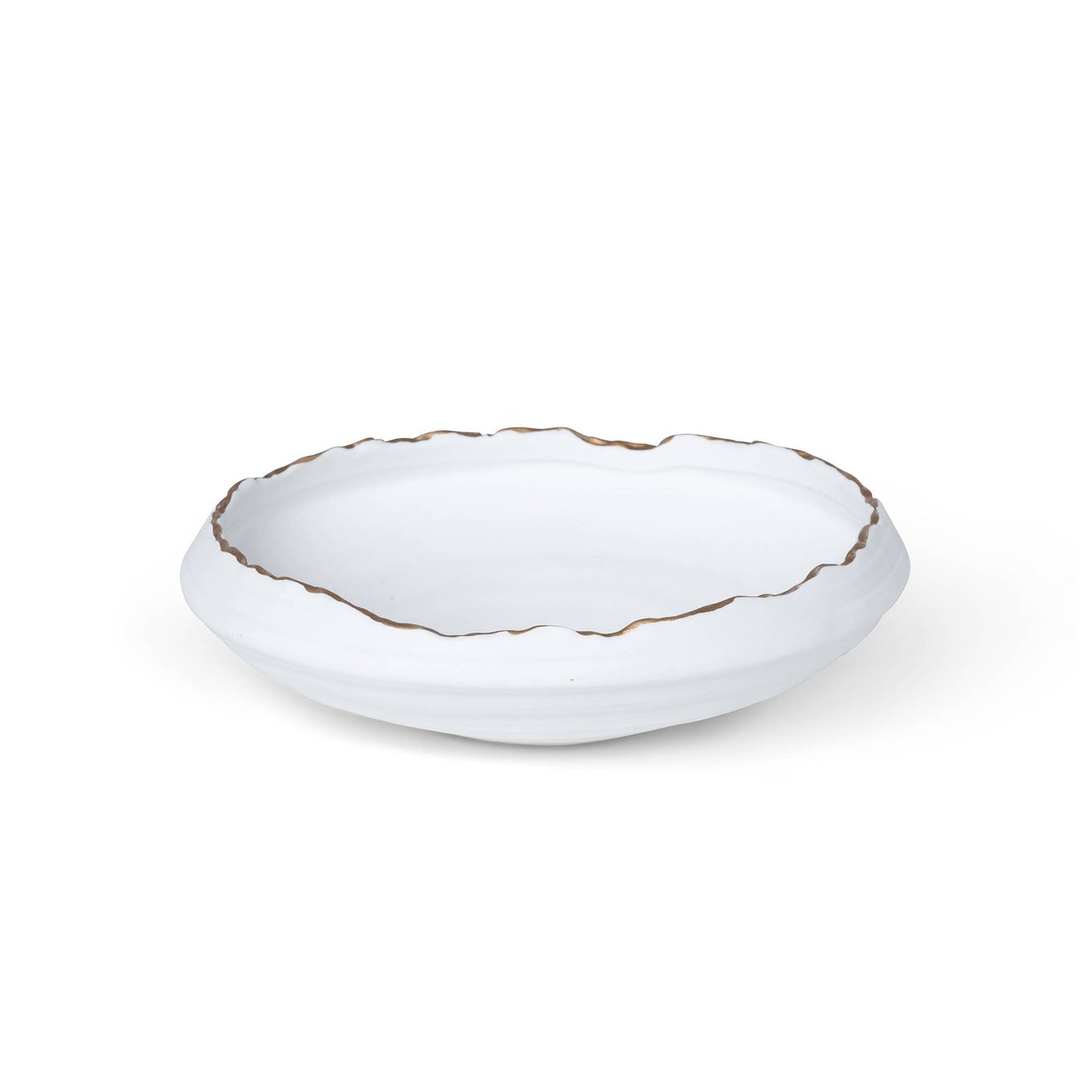 Gilded Organic Edge Shallow Bowl, 9.25"