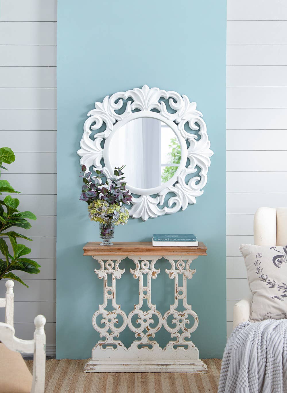 32x12x32" Rustic Fir Wood Console Table